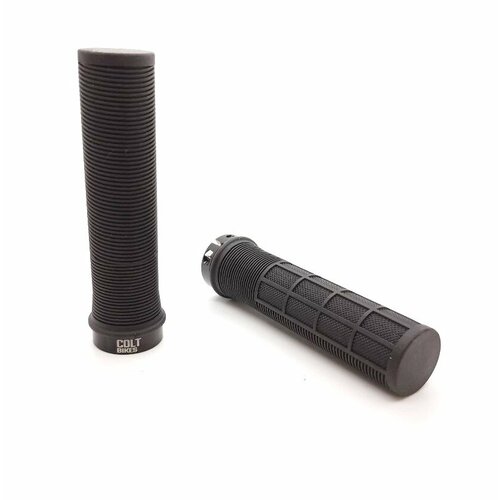 фото Грипсы (ручки) для руля велосипеда colt bikes waffle, 130 мм, с замками, черные