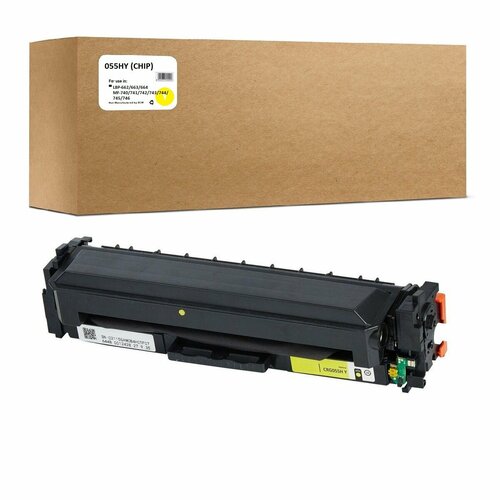 Картридж Canon 055HY С чипом для Canon LBP660/MF740 Yellow 5.9K Compatible (совместимый)