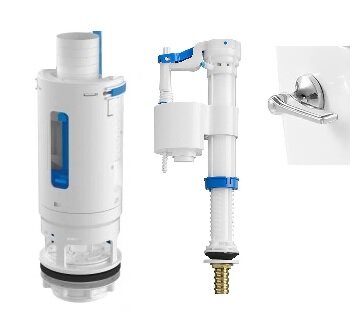 фото Комплекта арматуры для бачка Roca "Carmen"A3410A1 с клапаном и ручкой слива