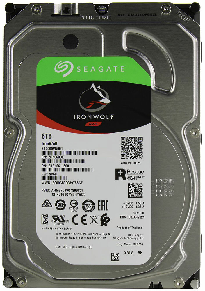 Жесткий диск SEAGATE Ironwolf , 6Тб, HDD, SATA III, 3.5" - фото №18