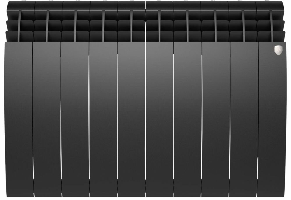 Роял термо Билинер радиатор биметаллический 1" 500/87мм (10 секций) черный / ROYAL THERMO Biliner радиатор биметаллический 1" 500/87мм (10 с