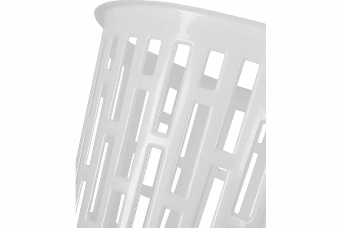 Корзина для мусора Альтернатива «Матрица», 9 л, цвет белый - фотография № 4