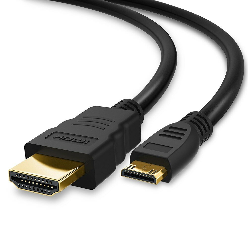 фото Кабель HDMI - Mini HDMI 1,8 метров, черный
