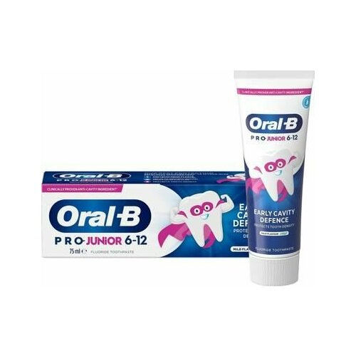 Oral-B Детская зубная паста PRO-Junior с фтором, 6 -12 лет, 75 мл (из Финляндии)