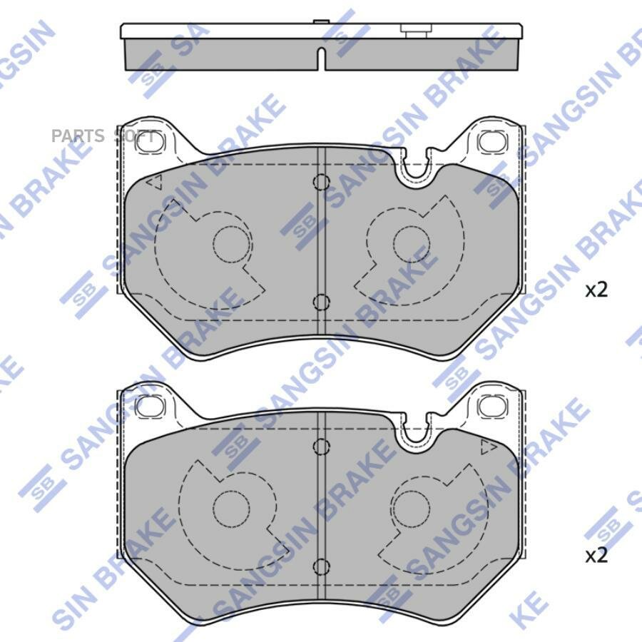 SANGSIN BRAKE SP4534 Колодки тормозные AUDI Q5 II 16- AUDI(FAW) Q5L II 18- перед.