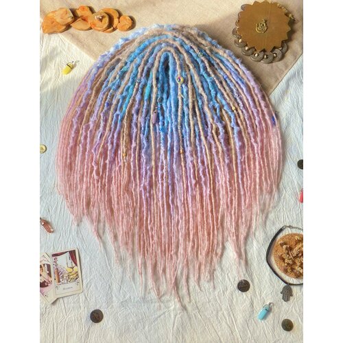 де дреды из канекалона leshiy ручная работа Де дреды из канекалона COTTON CANDY, ручная работа