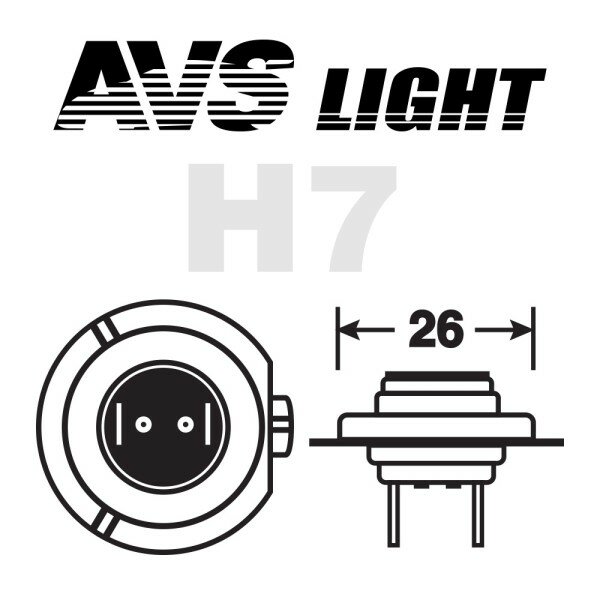 Лампы галогенные «AVS ATLAS» H7 (55W) #A78909S