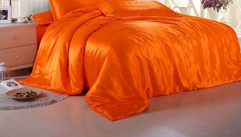 фото Наименование 1321 Пододеяльник 145*215 (шёлк) Апельсин