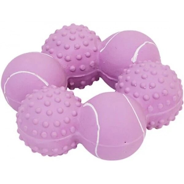 ZooOne Игрушка для собак "Кольцо из теннисных мячиков" 10 см