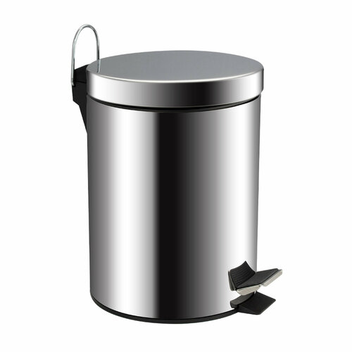 Мусорное ведро контейнер с педалью 5 литров из нержавеющей стали 2715₽