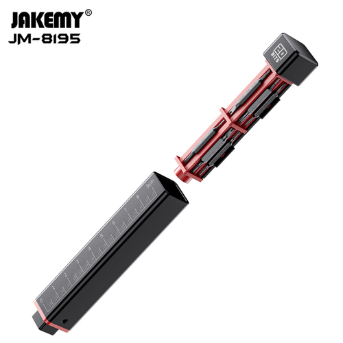 Компактная отвёртка со сменными насадками Jakemy JM-8195 20 в 1 шумомеры jakemy отвёртка со сменными битами jakemy jm 8151