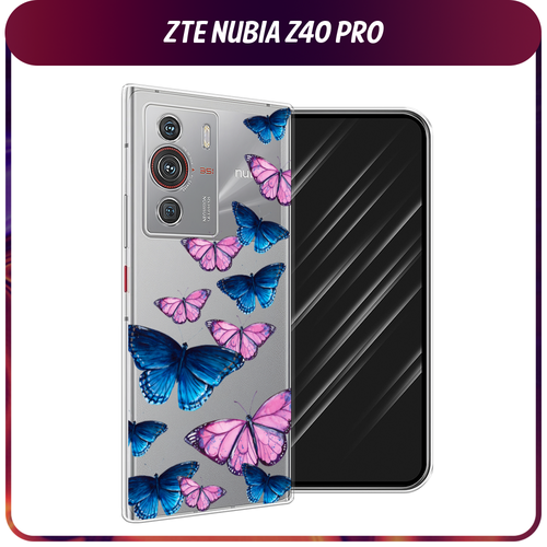 Силиконовый чехол на ZTE Nubia Z40 Pro / ЗТЕ Нубиа Z40 Про Полет бабочек, прозрачный силиконовый чехол на zte nubia z40 pro зте нубиа z40 про позитивное мышление