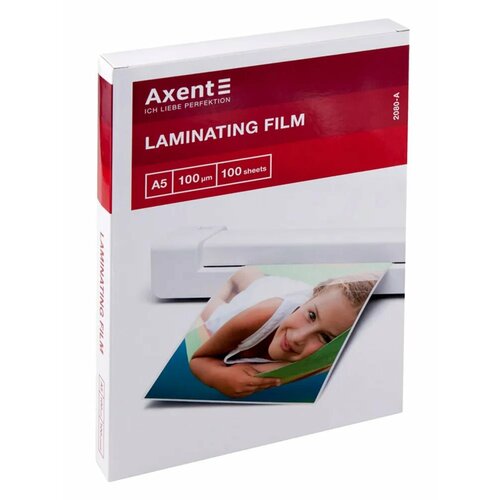 Пленка для ламинирования Axent 100 мкм A5 (154х216мм), 100шт.