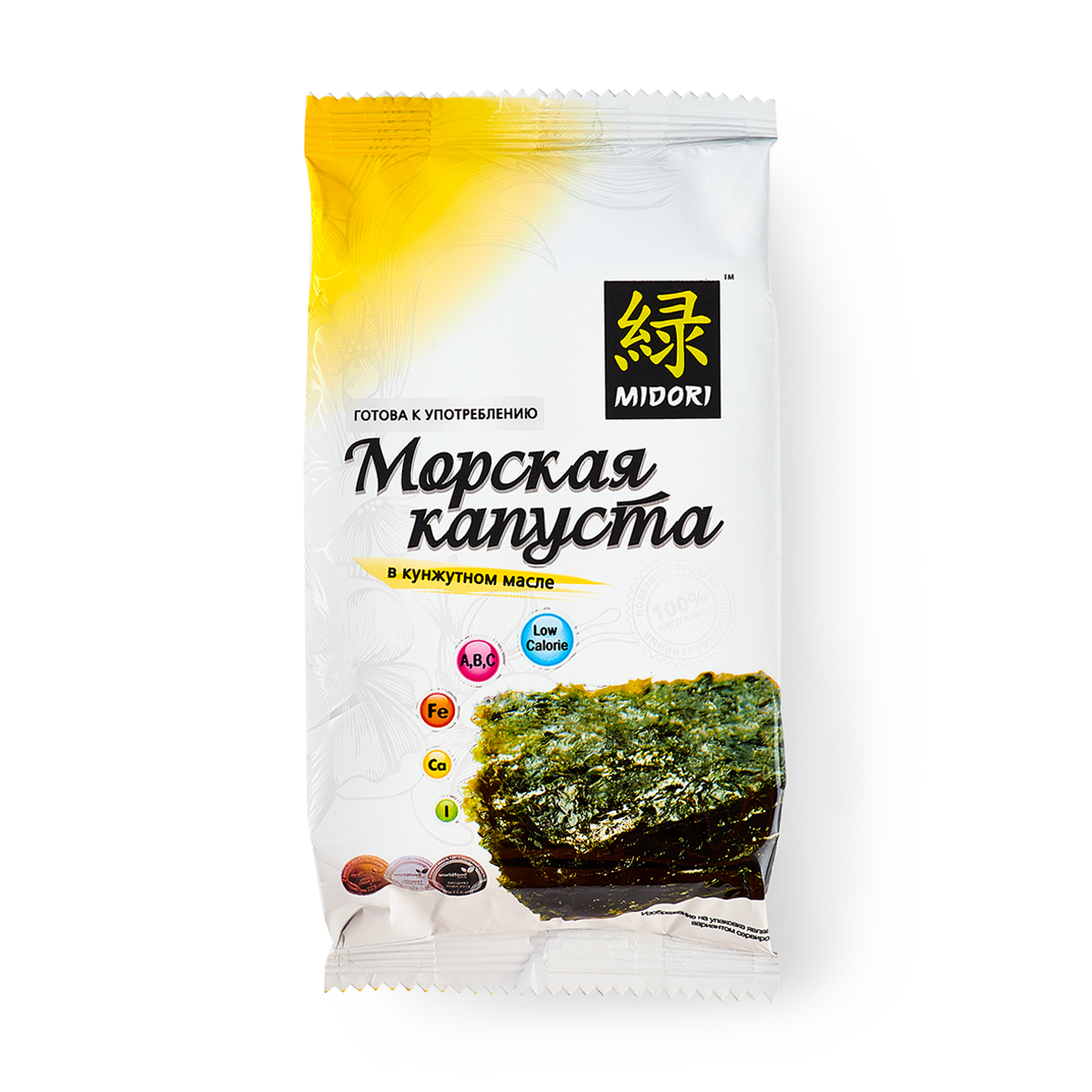 Чипсы Нори Midori, в кунжутном масле, с солью, неострые, 5 г