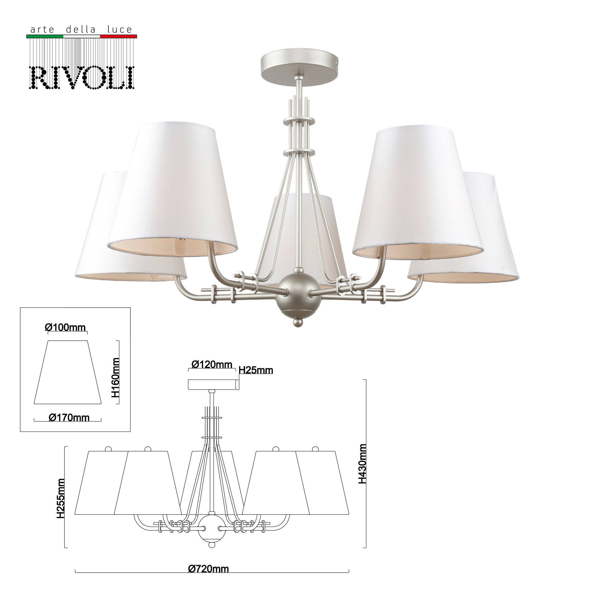 Потолочная люстра Rivoli Cara Б0055507 - фото №6