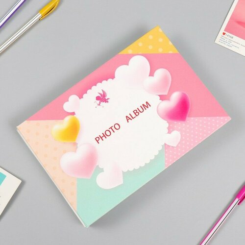 SUI Фотоальбом кожзам на 50 фото 15х20 Ангел и сердечки 18х26х4 см 1875₽