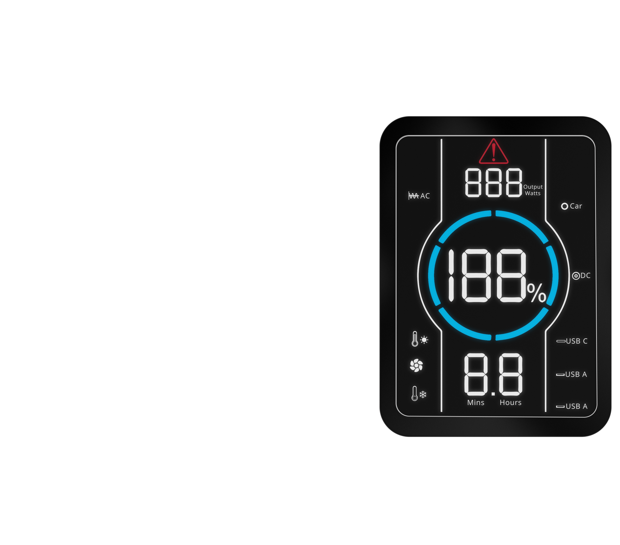 Аккумулятор внешний портативный TopOn 595Wh (186000mAh) 600W (220-240V), 12V 120W, 2*DC 12V 120W, USB-C PD 60W, 2*USB QC 18W, светодиодный ф - фото №9