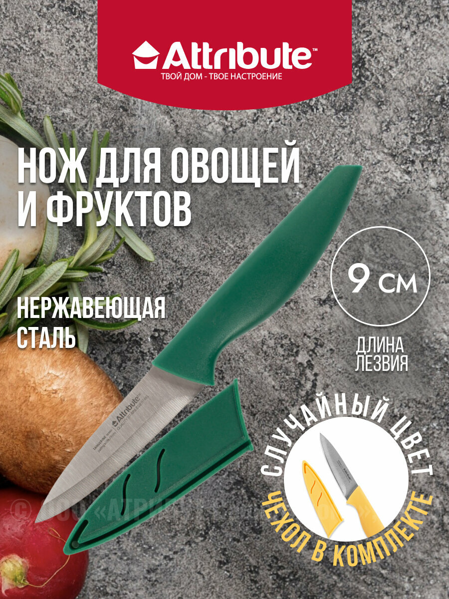 Нож для фруктов TANGERINE 9см, пластиковый чехол