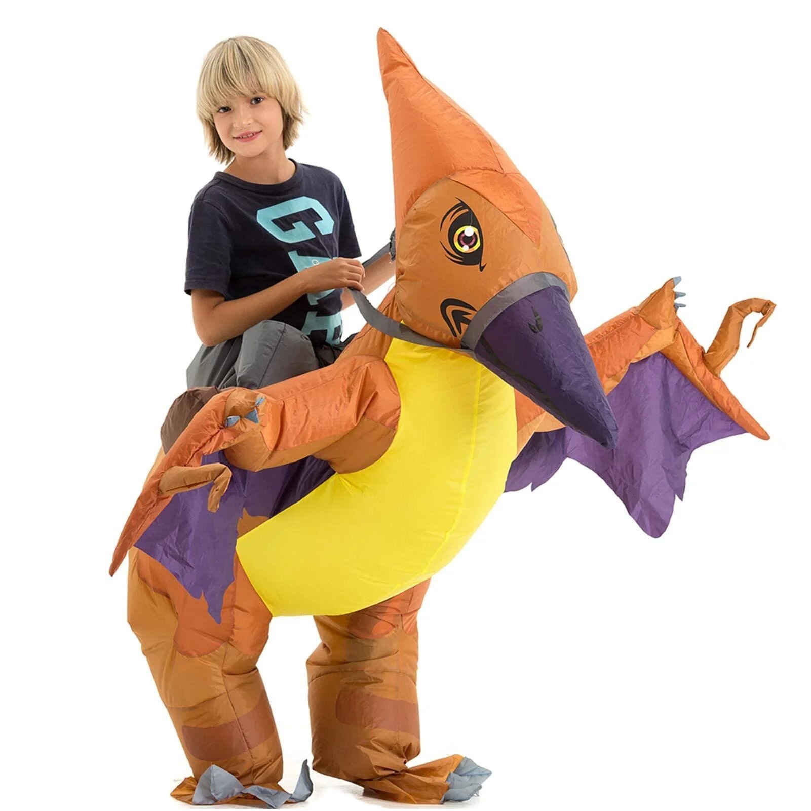 Надувной костюм "Наездник на динозавре Птеродактиль" для детей