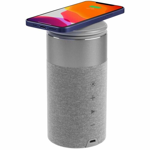 Колонка c беспроводной зарядкой и подсветкой Charge House серая 1107500₽