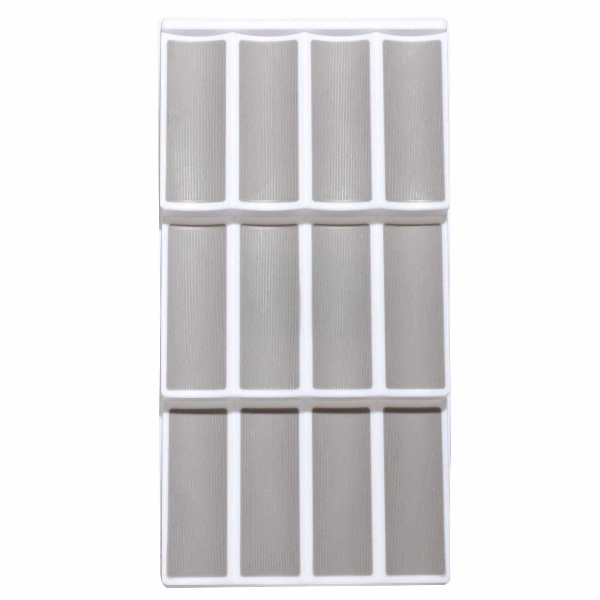 фото Полка-органайзер для шкафа, 39х20 см, для специй, пластик/каучук, бело-серая, Non-slip