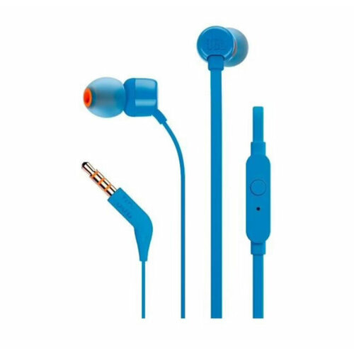 Наушники с микрофоном JBL T110 Blue