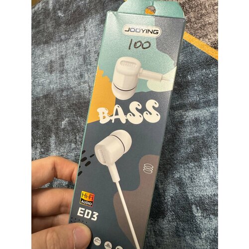 Проводные наушники капельки с микрофоном Jooying ED3 98 Дцб 130см 32 Ом разъем 35мм для старых телефонов магнитолы радио MP3-плеера VR- 588₽