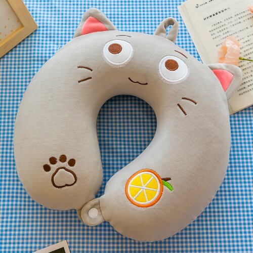 Подушка для шеи , серый