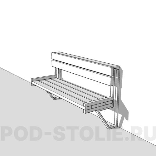 Скамейка садовая лофт Roco-07 с размерами 170х54х45 см 46000₽