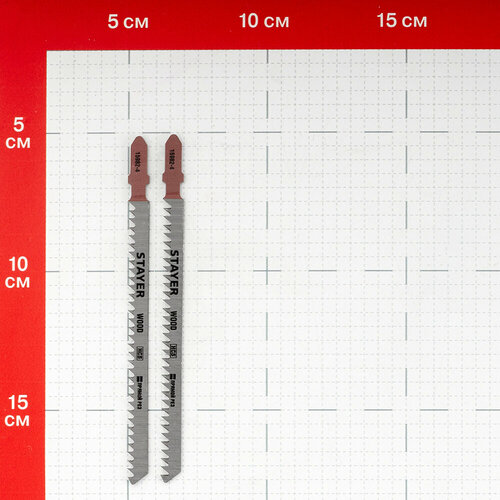 Пилки для лобзика Stayer T301CD (15982-4_z02) по дереву L90 мм быстрый рез (2 шт.)