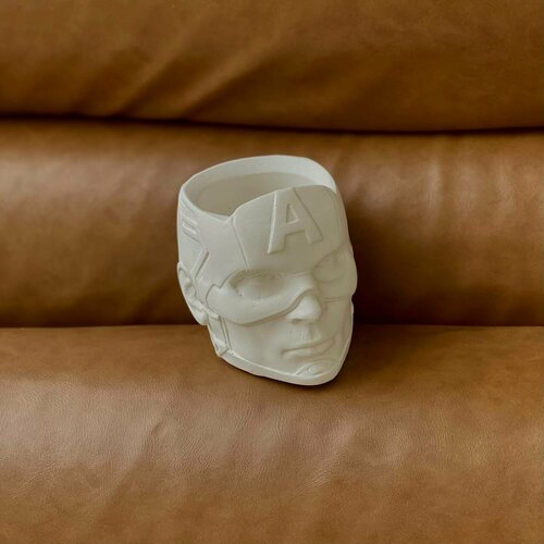 Кашпо горшок для цветов Капитан Америка статуэтка интерьерная супергерои 500₽