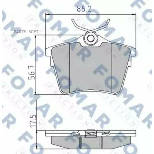 FOMAR-FRICTION FO919581 FO 919581_коодки дисковые задние!\ Peugeot 407 1.6-2.0HDi 04>