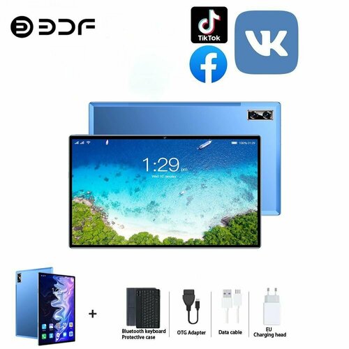 Планшетный компьютер с SIM-картой со стилусом с клавиатурой включая 101-дюймовый P30 pro 16 ГБ1024ГБ ПЗУ Android 13 большой емкости 8000 мАчзолотой 13899₽