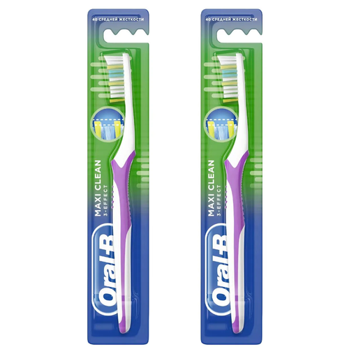 Зубная щетка Oral-B 3_Effect Maxi Clean, средняя, 2 шт.