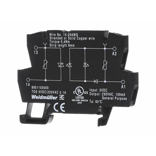 Оптопара 0,1А TOS 5VDC/230VAC 0,1A – Weidmüller – 8951100000 – 4032248741878