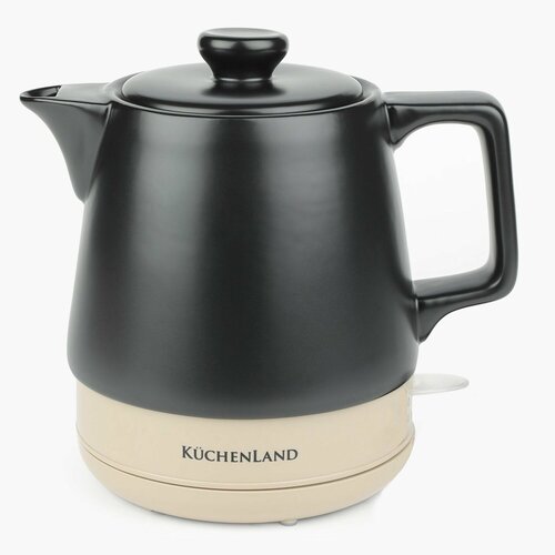 Чайник электрический 1 л 1000-1200 Вт керамикапластик черно-бежевый матовый Matte black 599000₽