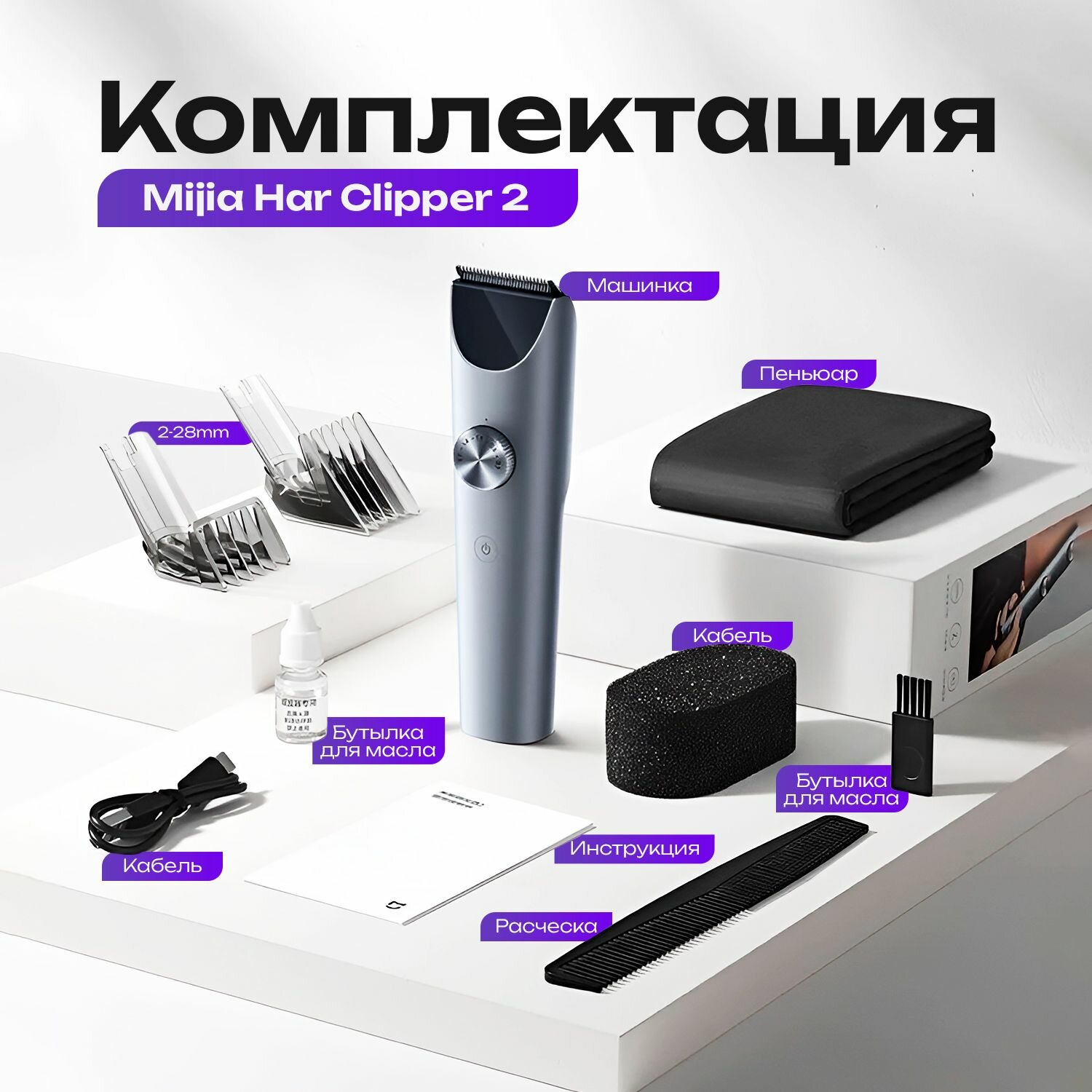 Машинка для стрижки Xiaomi Mijia Hair Clipper 2 — фото 1