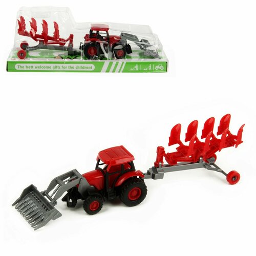 Детская игрушка трактор инерционный с прицепом, Veld Co