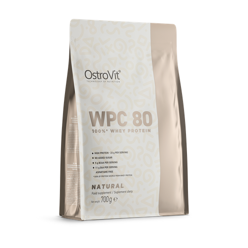 WPC80(700г)OstroVit natural ( без вкуса) протеин концентрат сывороточного белка atletic food wpc 75 flavored 2000 г клубника