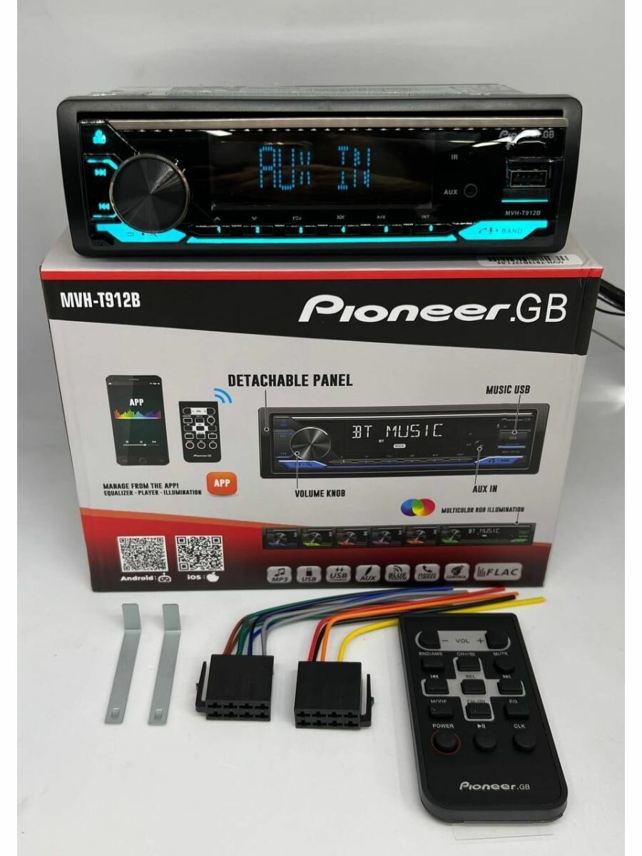 фото Магнитола процессорная, с блютуз, Pioneer, 60W