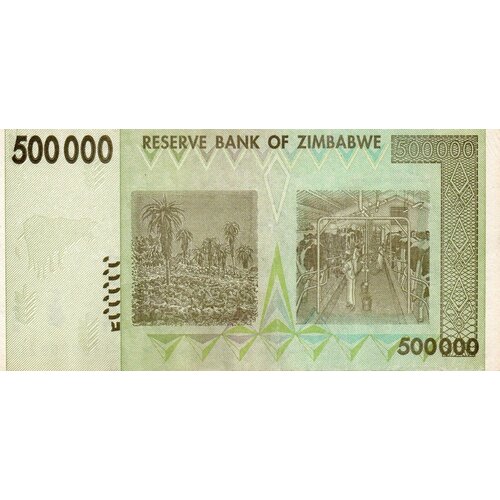 Зимбабве 2008 г 500 000 долларов №1 зимбабве 500 долларов 2008 unc pick 70
