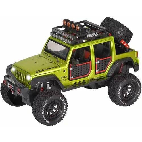 Модель машины Jeep Wrangler 1:24 (21см) свет, звук, Инерционный механизм 4WD 33489 игрушка модель машины jeep gladiator 43788 синий