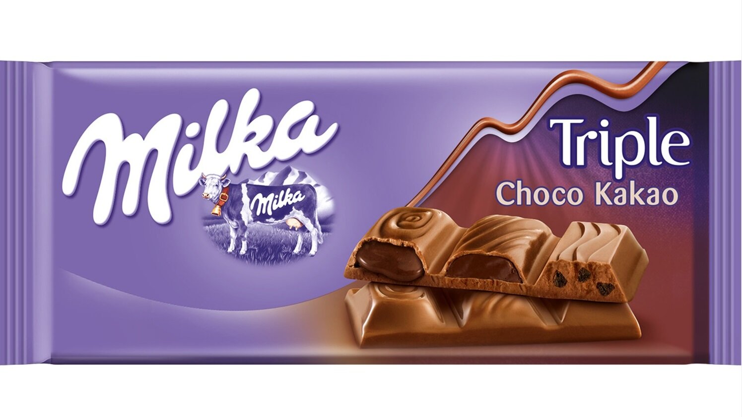 Шоколадная плитка Milka Triple Chocolate / Милка Трипл Шоколад 90 г. (Германия)