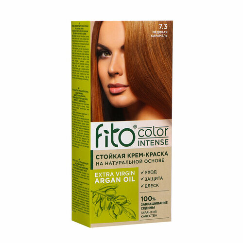 Стойкая крем-краска для волос Fito color intense тон 7.3 медовая карамель, 115 мл (комплект из 8 шт)