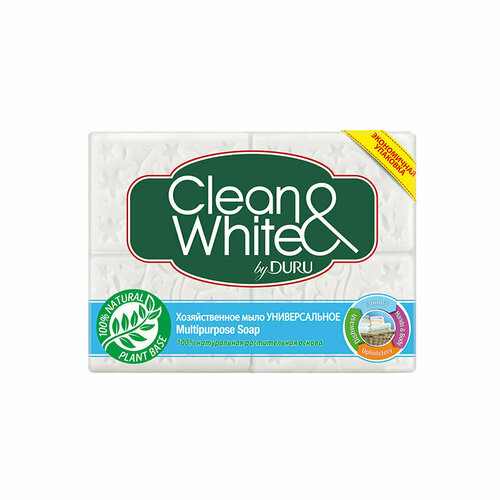 Мыло хозяйственное Duru Clean&White Универсальное, 4 шт.