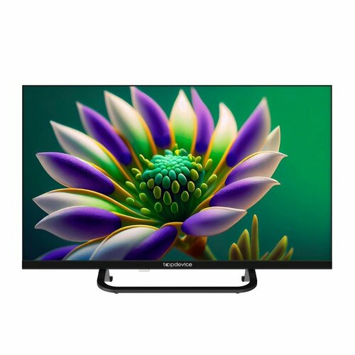 Телевизор Topdevice TDTV24CS04HBK, 24,1366x768, DVB-/T2/C/S2, HDMI 3, USB 2, smart tv, чёрный телевизор xiaomi mi tv a2 55 3840x2160 dvb t2 c s2 hdmi 3 usb 2 smart tv чёрный