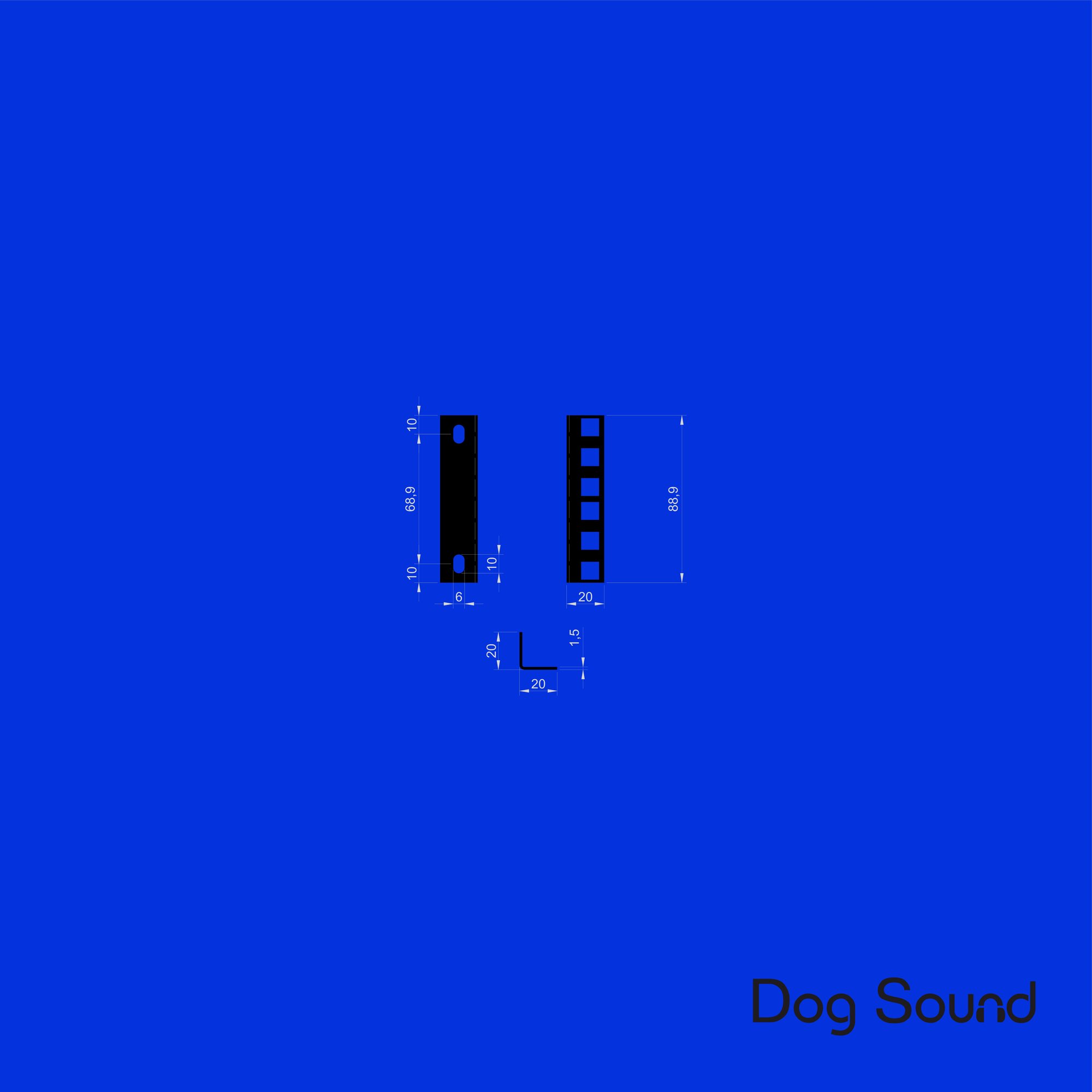 Рэковые Направляющие Rack" от Dog Sound "DS02U, 88,9 мм 2U