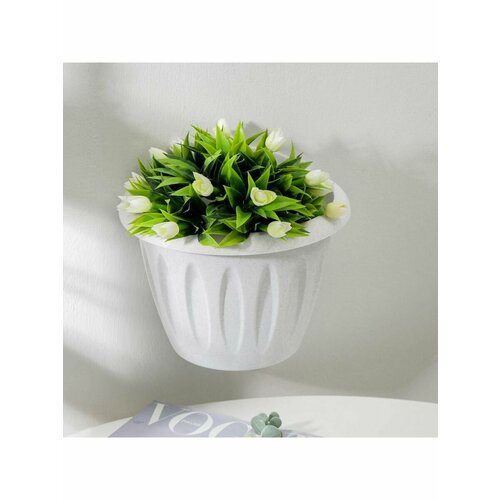 Кашпо настенное Фелиция 4 л цвет мраморный 750₽