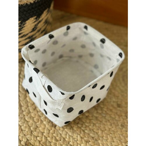 Корзина под хранения из плотной ткани водоотталкивающая горошек Sea Home