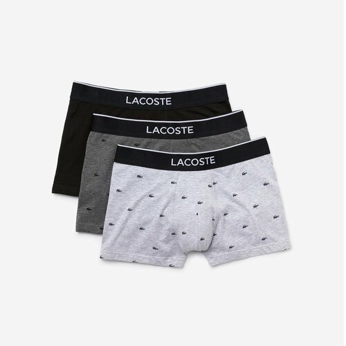 Трусы LACOSTE, 3 шт., размер XL, серый